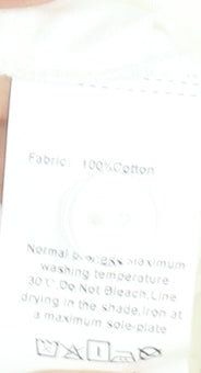 Womens UK Size S SBetro Regular Fit Paperbag White Trousers