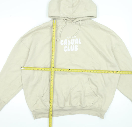 Womens UK Size L Dunnes Stores Beige Pullover Hoodie