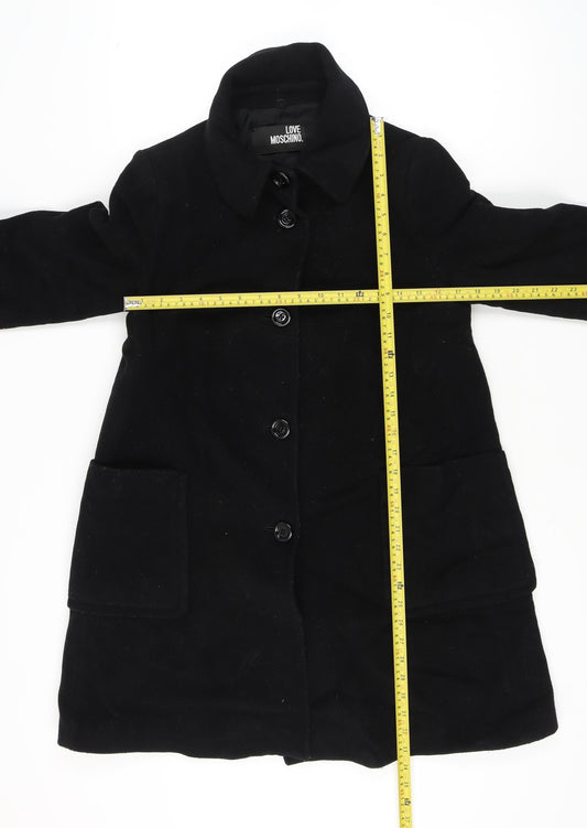 Womens UK Size M Love Moschino Black Overcoat