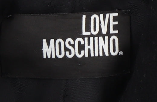 Womens UK Size M Love Moschino Black Overcoat