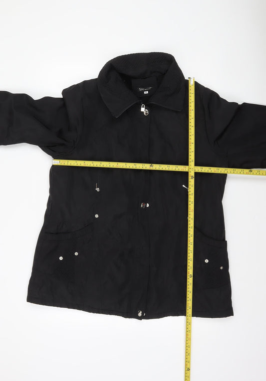 Womens UK Size 16 Saturne Black Basic Jacket