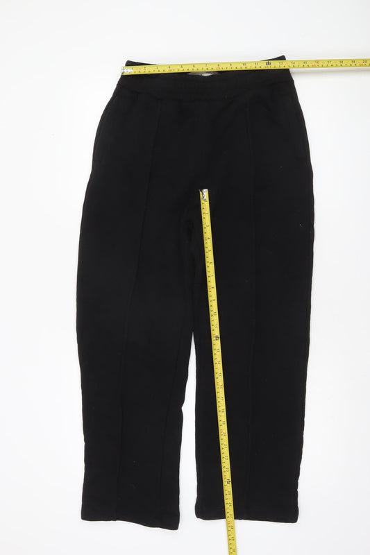 Bershka Womens Black Jogger Trousers Size 10 Cotton Blend