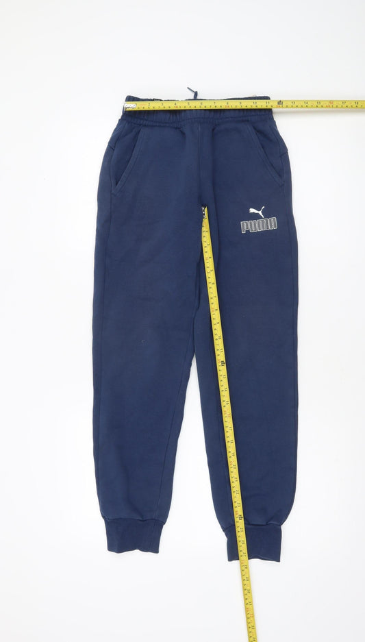 Puma Men's Blue XS Regular Fit Fleece Sweatpants