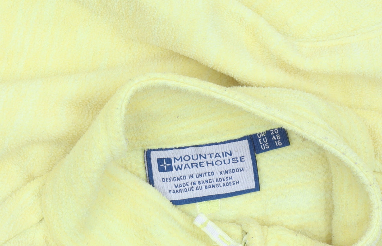 Womens UK Size 20 Mountain Warehouse Yellow Pullover Sweatshirt
