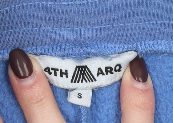 4TH ARQ Men Blue Jogger Sweatpants S Elastic Waist Cuffed Fleece