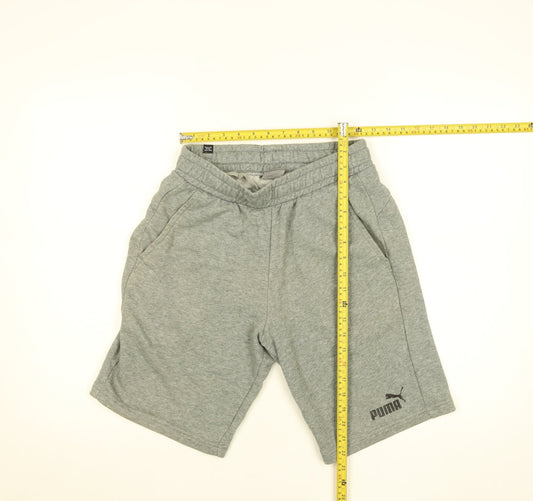 Puma Mens Grey Sweat Shorts Size S Elastic Waist Sportswear