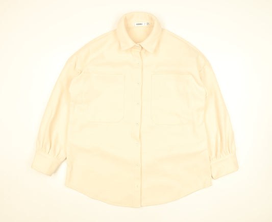 Womens UK Size 12 Missguided Beige Basic Jacket