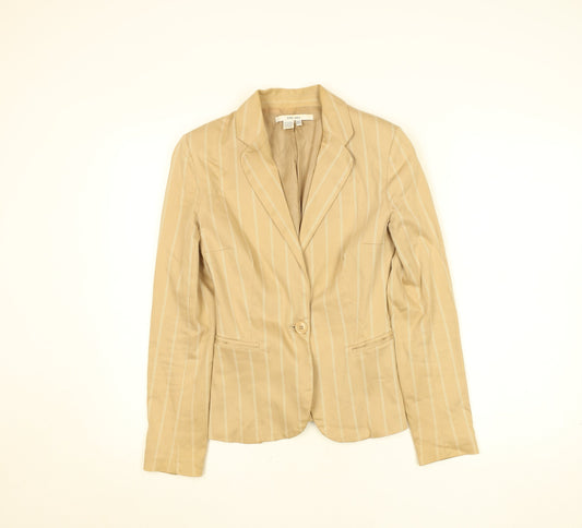 Womens UK Size 8 Zara Beige Basic Jacket