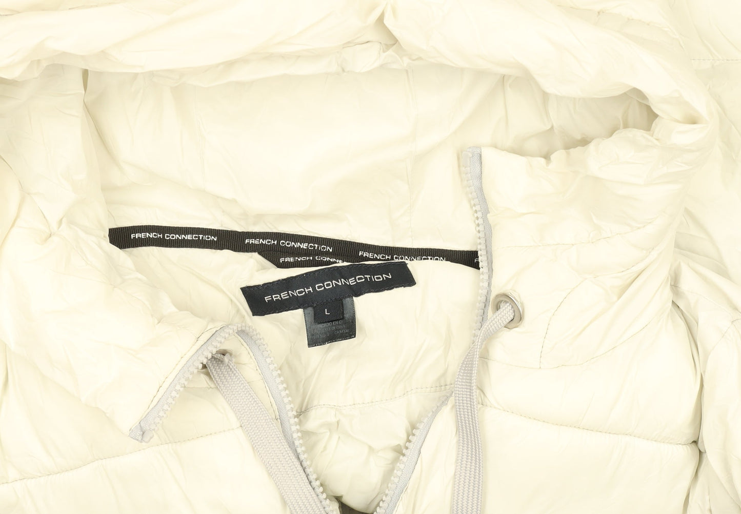 Womens UK Size L French Connection Ivory Puffer Jacket