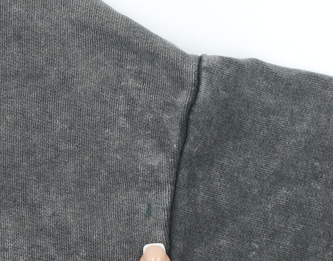 Womens UK Size S Bershka Grey Pullover Sweatshirt