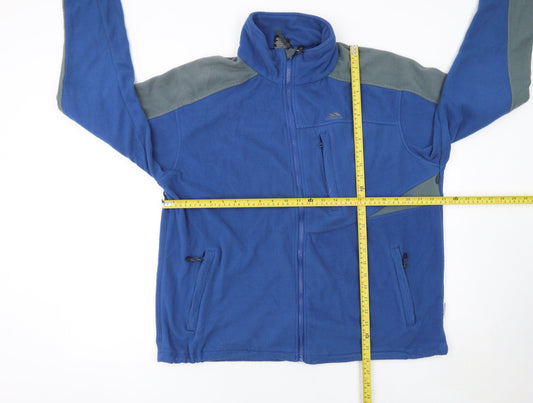 Trespass Men's Blue Fleece Full Zip Activewear Jacket Size L
