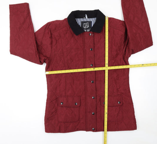 Womens UK Size XL Urban Diva Red Quilted Coat