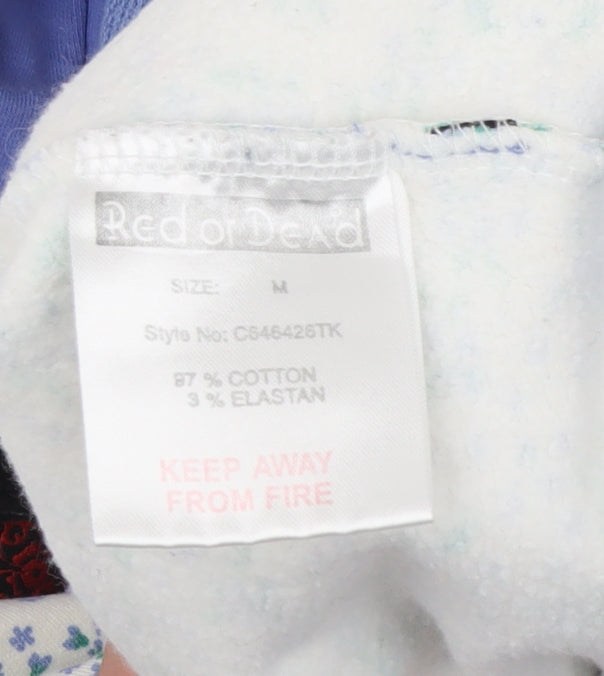 Womens UK Size M Red or Dead Blue Pullover Hoodie