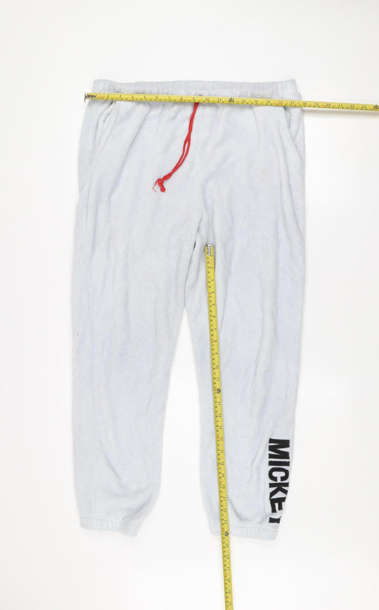George Women Ivory Fleece Disney Mickey Pyjama Pants Size 16-18