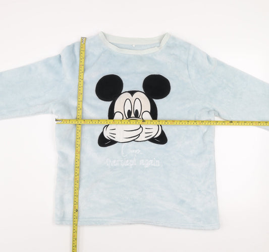 Disney at George Womens Blue Fleece Mickey Mouse Pyjama Top Size 16-18