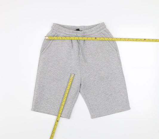 boohooMAN Men's Grey Athletic Sweat Shorts Small Tall Fit