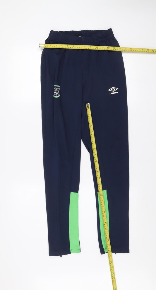 Umbro Men's Blue Track Pants M Tapered Fit Sports Trousers