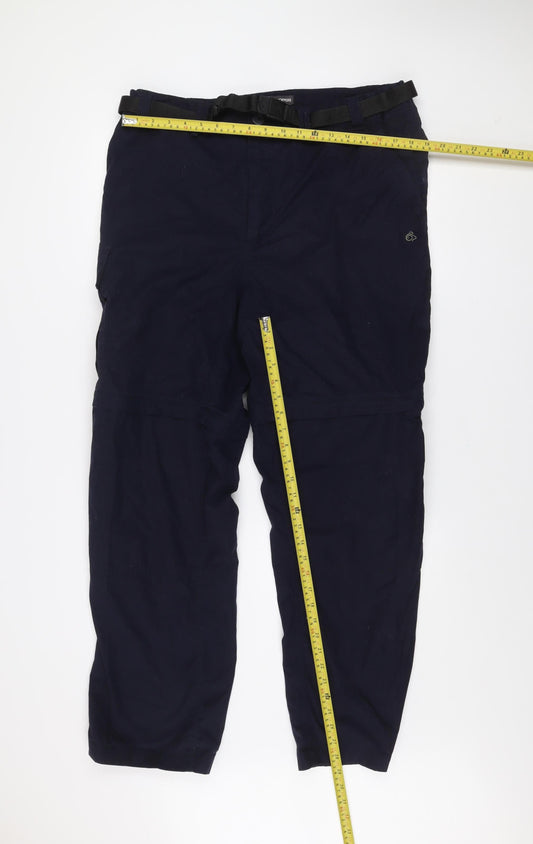 Craghoppers Men's Blue 36in Cargo Travel Trousers with Belt
