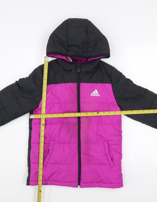 Girls UK Size 9-10 Years adidas Multicoloured Puffer Jacket