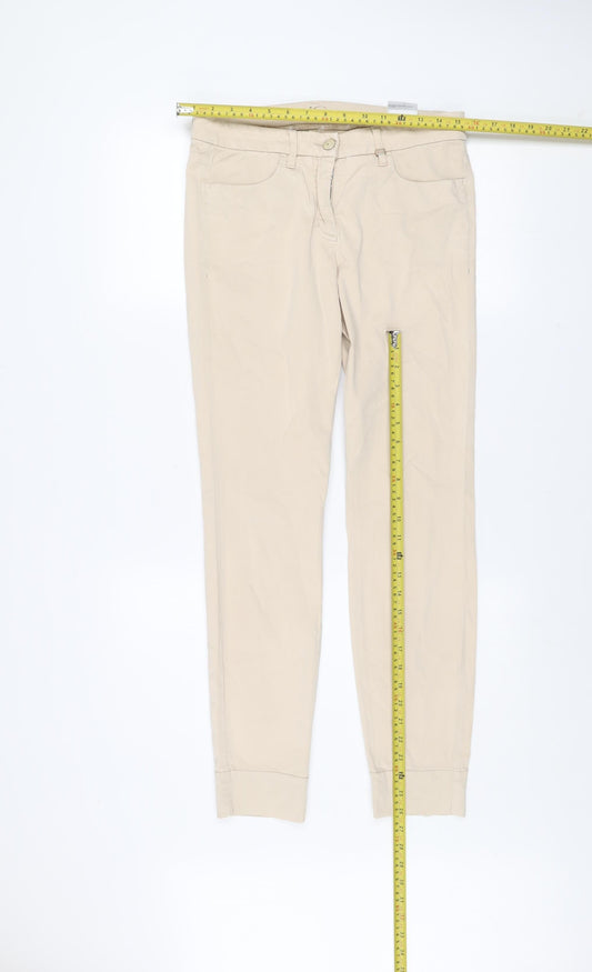 Womens UK Size 10 LUISA CERANO Slim Fit Chino Beige Trousers