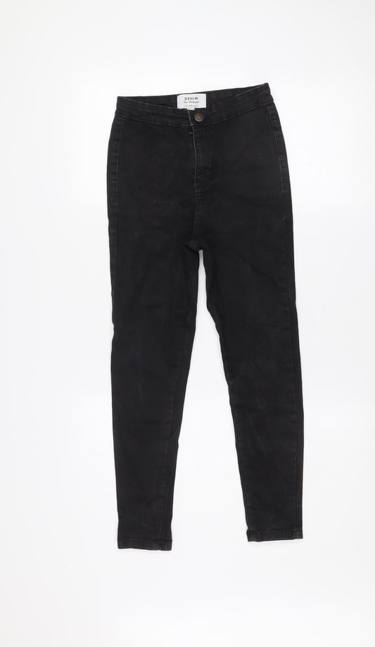Additional front view of Miss Selfridge Women’s Black Skinny Stretch Jeans UK 8