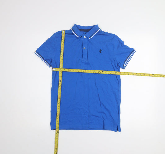Boys UK Size 11-12 Years Blue Zoo Blue Basic Polo
