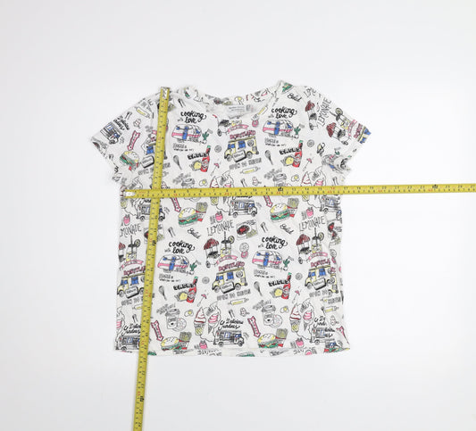 Girls UK Size 12 Years Bershka Multicoloured Basic T-Shirt