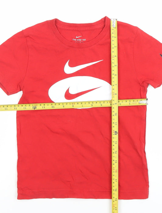 Boys UK Size 6-7 Years Nike Red Basic T-Shirt