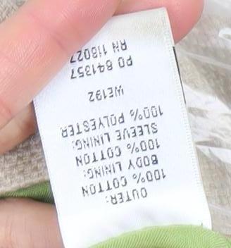 Boden Womens Beige Cotton Mid-Length 3/4 Sleeve Coat UK 8