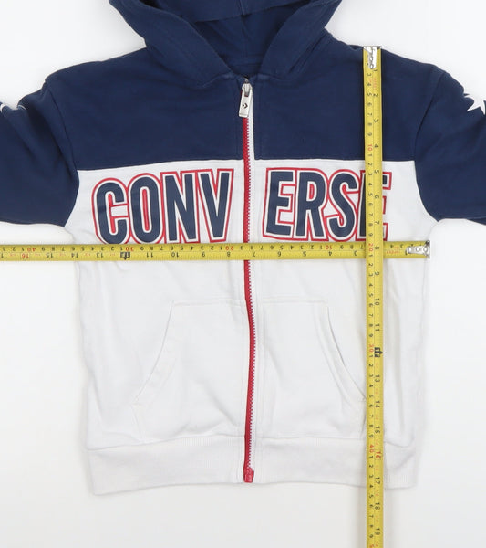 Boys UK Size 5-7 Years Converse Blue Full Zip Hoodie