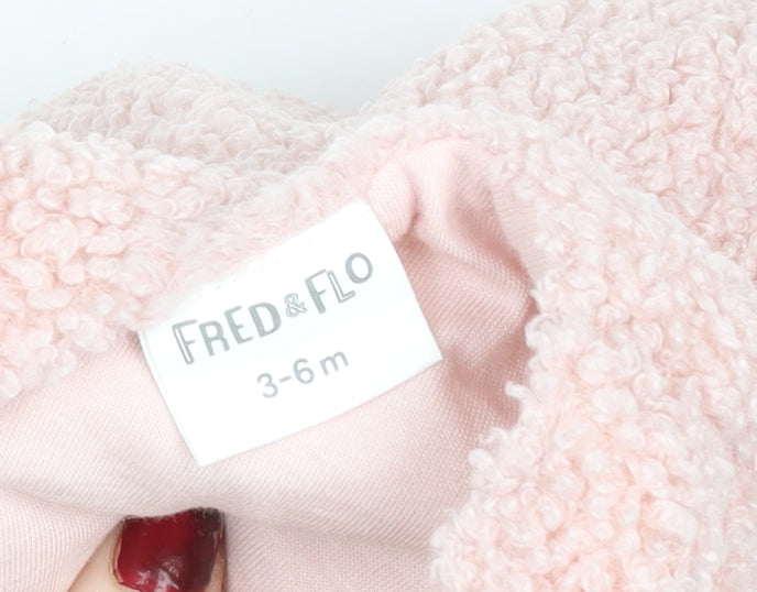 Additional view of F&F Fred & Flo Pink Unicorn Fleece Sleeveless jumper 3-6 Months