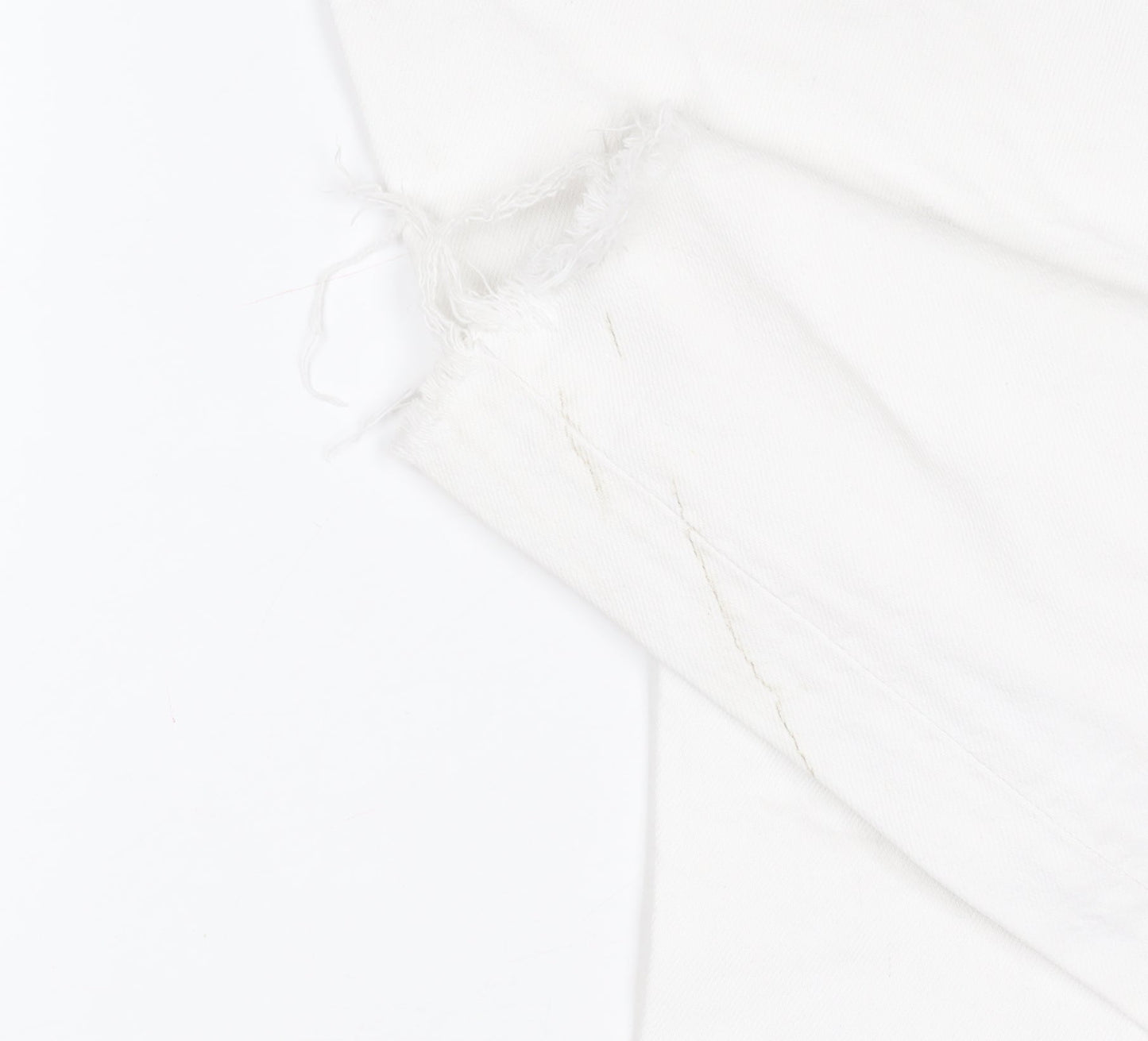 Bershka Women's White Cropped Flare Denim Jeans Size 6