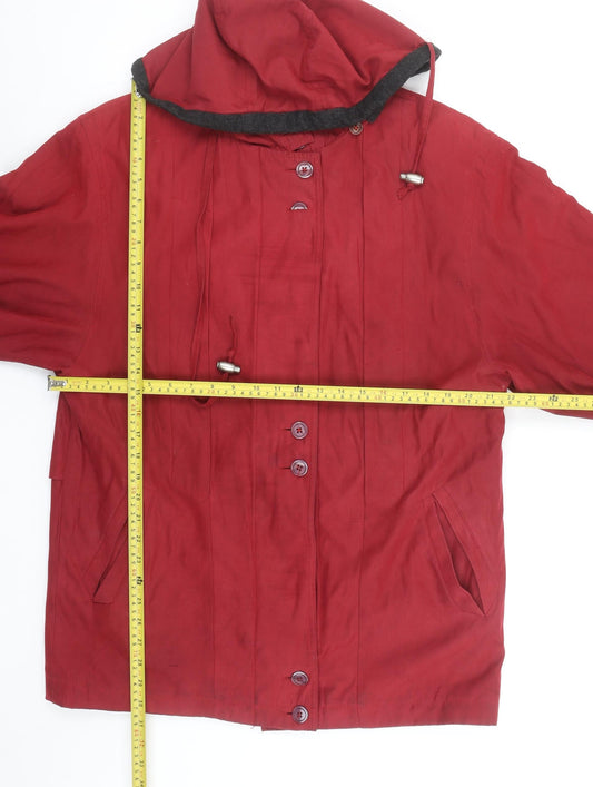 Womens UK Size 10 Savannah Red Rain Coat