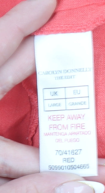 Womens UK Size L Carolyn Donnelly The Edit Red Basic T-Shirt