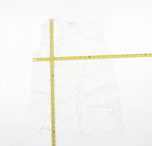 Womens UK Size 10 Principles White Wrap Blouse