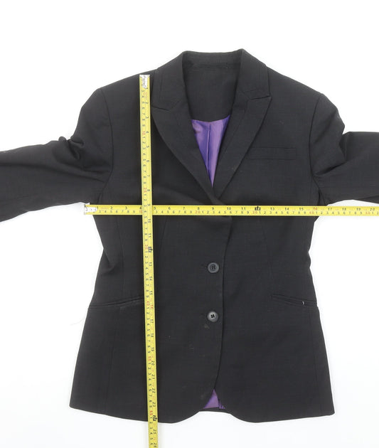 Brook Taverner Women’s Black Wool Blend Tailored Blazer Size 8R