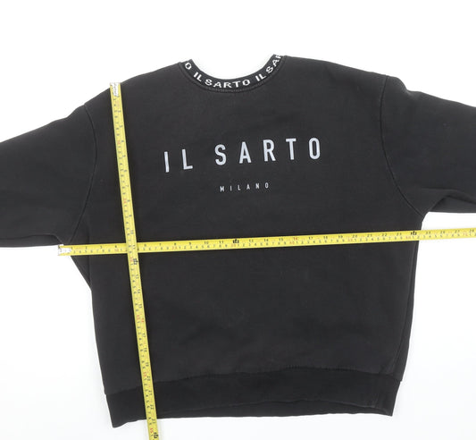 Mens UK Size M IL SARTO Black Pullover Sweatshirt
