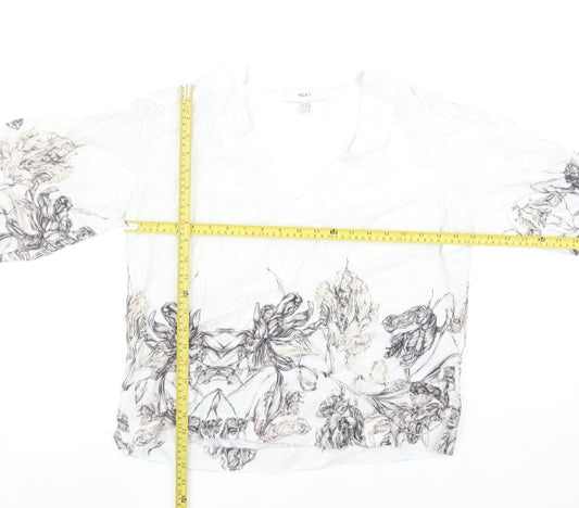Womens UK Size 12 NEXT Ivory Tunic Blouse