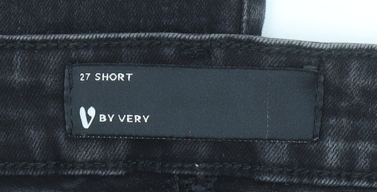 Very Women's Black Skinny Jeans Size 12 Short Stretch Denim
