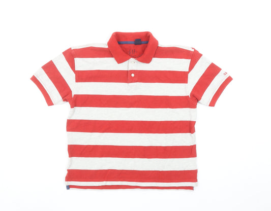 Boys UK Size 7-8 Years Gap Red Basic Polo