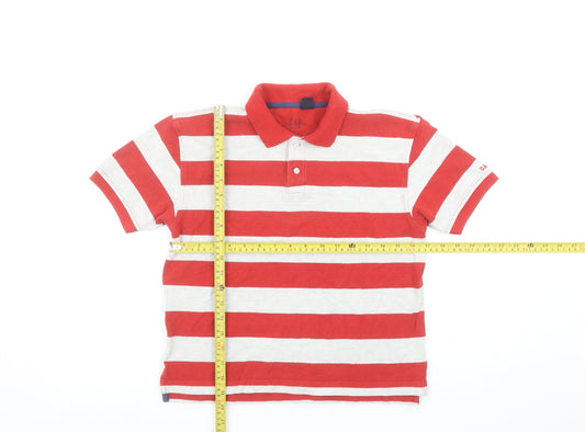 Boys UK Size 7-8 Years Gap Red Basic Polo