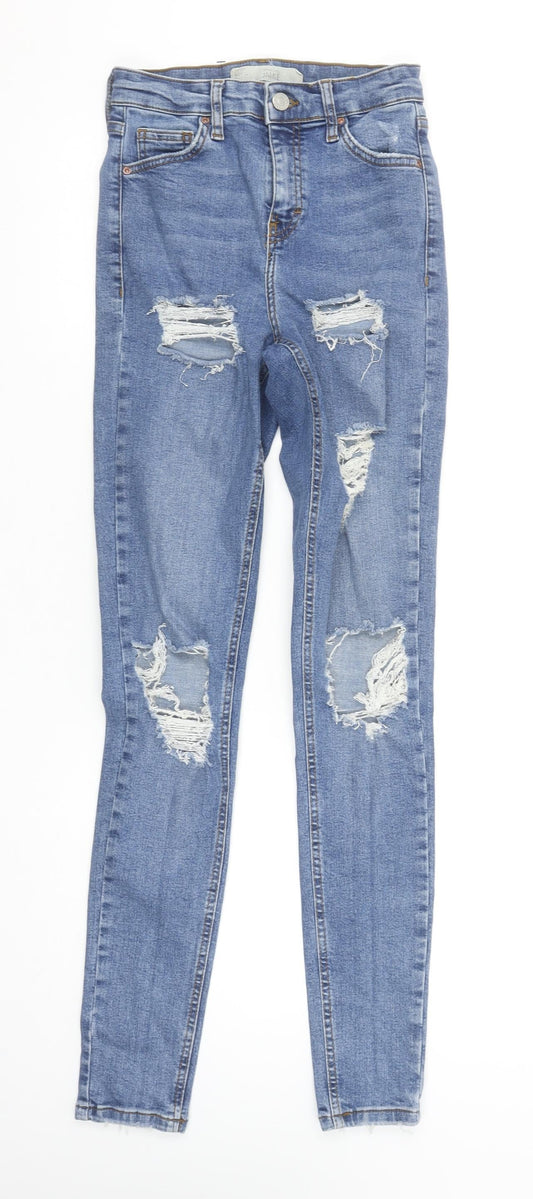 Womens UK Size 8 Topshop Slim Fit Skinny Blue Jeans
