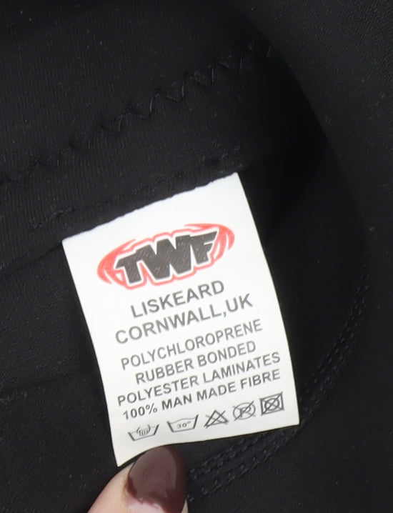 Additional view of TWF boys’ black blue short sleeve wetsuit 15 years surfing swimwear