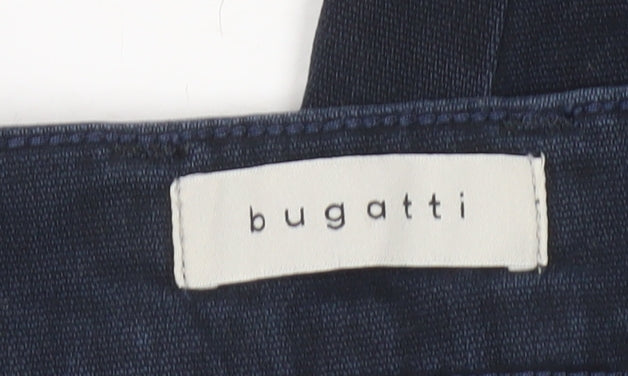 Bugatti Men's Blue Chino Trousers Size 20 Regular Fit Stretch Cotton