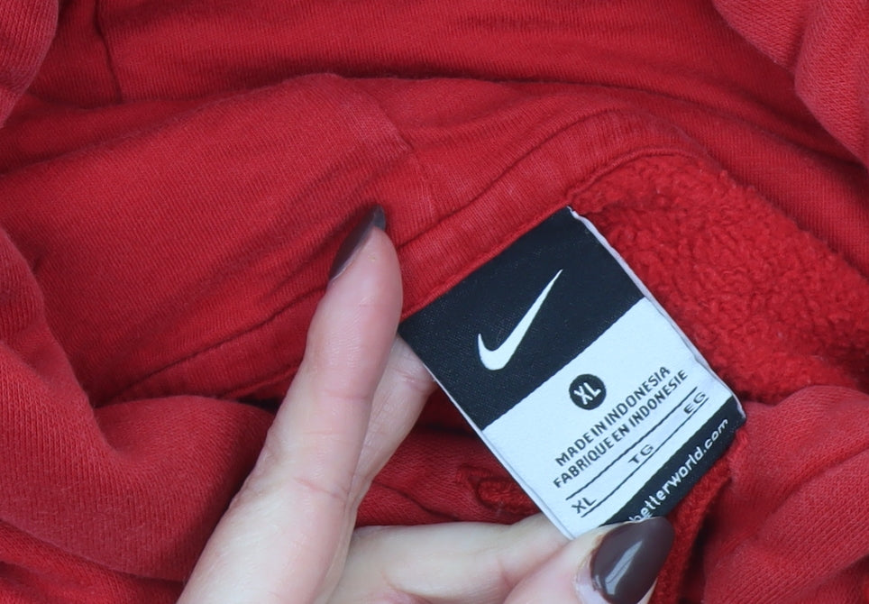 Womens UK Size XL Nike Red Pullover Hoodie