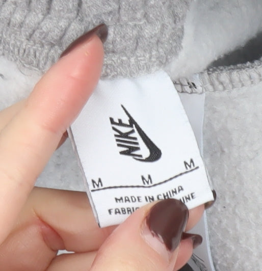 Nike Men's Grey Cotton Fleece Sweatpants M Regular Fit