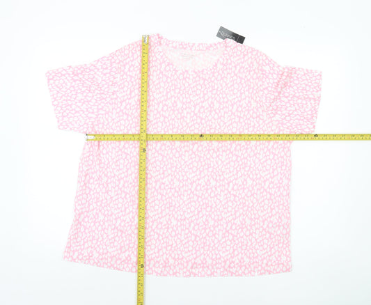 Womens UK Size L Dunnes Stores Pink Basic T-Shirt