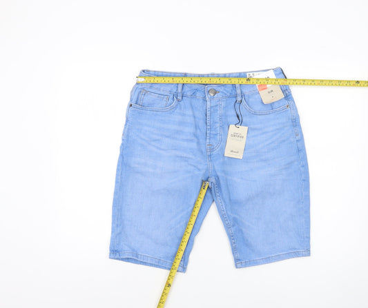 Mens UK Size M Denim Co Slim Fit Chino Shorts