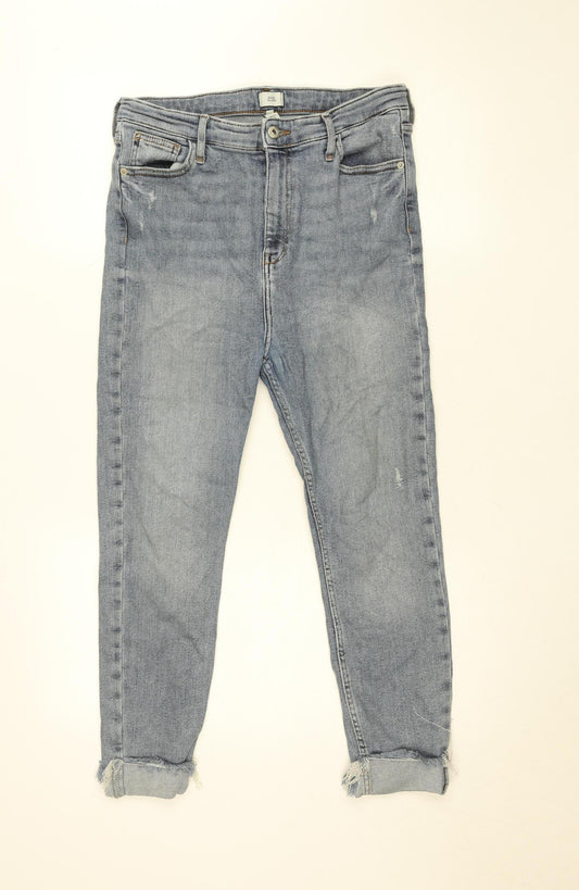 Womens UK Size 8 River Island Slim Fit Ankle Blue Jeans