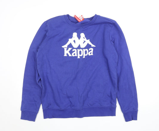 Womens UK Size M Kappa Blue Pullover Sweatshirt